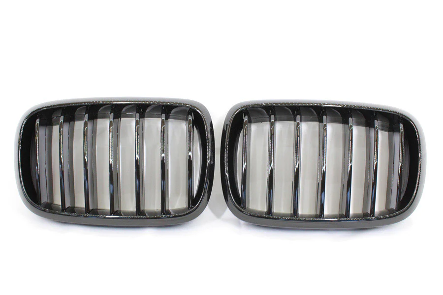 BMW F15 & F16 X5 & X6 SINGLE SLAT BLACK GRILLES- BLAK BY CT CARBON