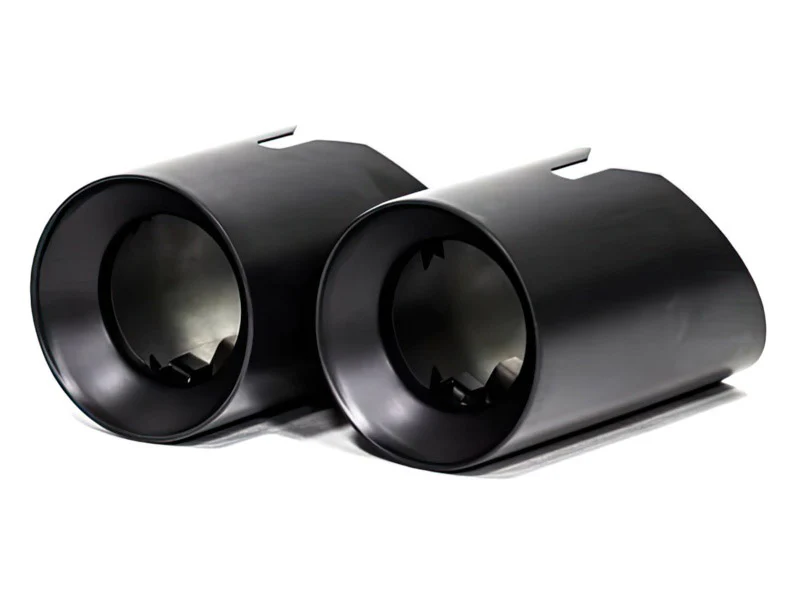 BMW F32 F33 F36 435i EXHAUST TAILPIPES - LARGER 3.5" BLACK CERAMIC REPLACEMENT SLIP ON OE STYLE