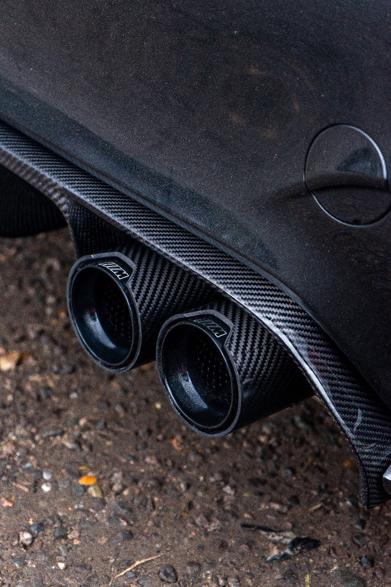 BMW M2/M3/M4/M5 F10/F80/F82/F83/F87 CARBON FIBRE EXHAUST TIPS - BLACK x4 - Image 3
