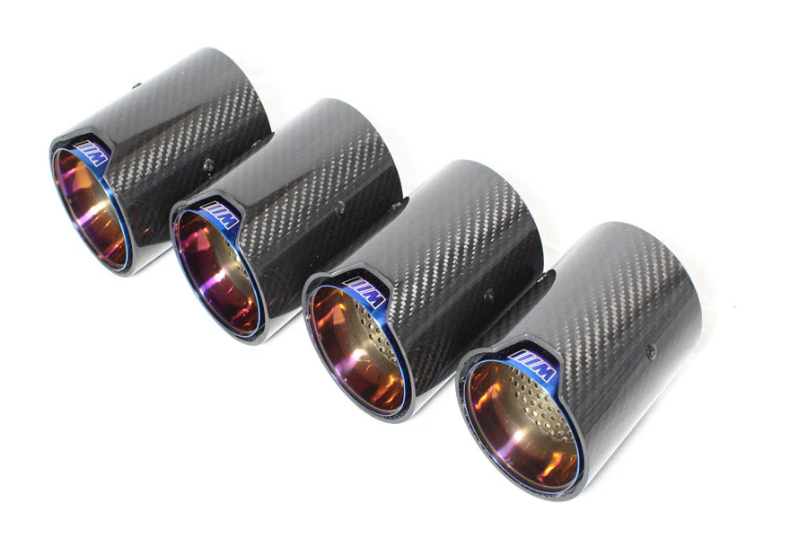 BMW M2/M3/M4/M5 F10/F80/F82/F83/F87 CARBON FIBRE EXHAUST TIPS - BURNT ENDS x4