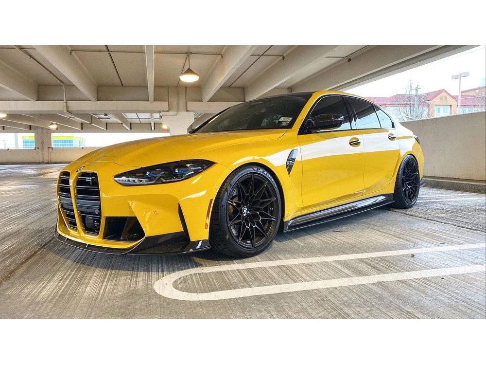 BMW M4 G82/G83 CARBON FIBRE SIDE SKIRT EXTENSTIONS - CT DESIGN - Image 4