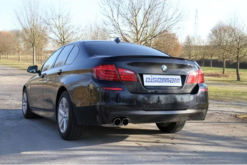 Eisenmann rear exhaust section, with 2x83mm tailpipes for all F10 523i 528i and 530i models