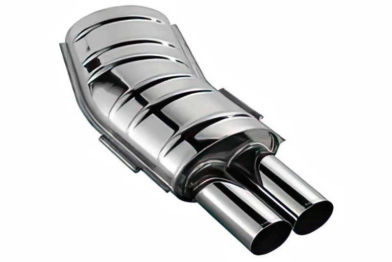Eisenmann rear section with 2 x 76mm tailpipes for 320i, 325i, 330i, 09/00 on