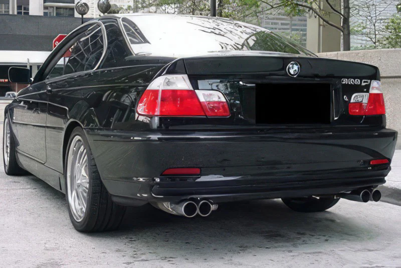 Eisenmann rear section with 4 x 70mm tailpipes for 320i, 325i, 330i, 09/00 on