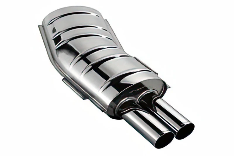 Eisenmann rear sectionwith 2 x 76mm tailpipes for E39 saloon 535i and 540i, M-Sport models.