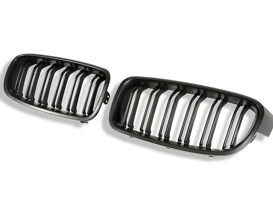 F30/31 matte black grilles twin slat