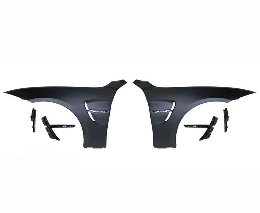 F32, F33 and F36 MStyle ''M'' look front wing set with black intake moudings
