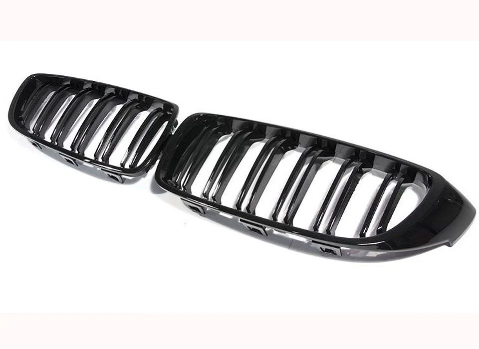 F32/33 and F36 GC gloss black grilles with double grille spokes