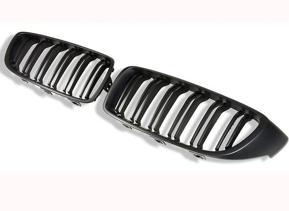 F32/33 and F36 GC Matte black grilles with double grille spokes
