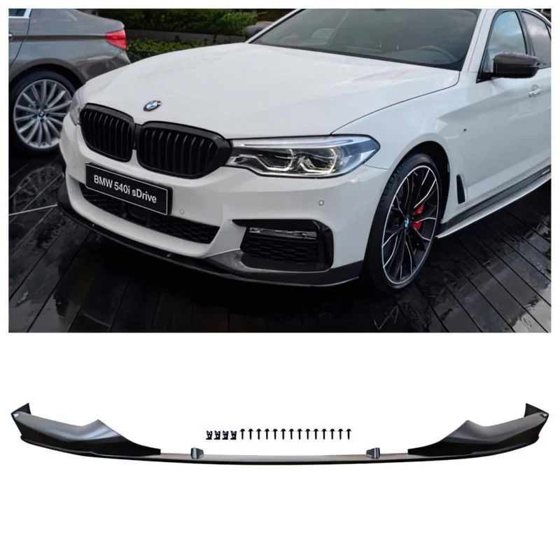 G30 G31 MStyle Performance Front Splitter Matte Black for BMW 5 Series