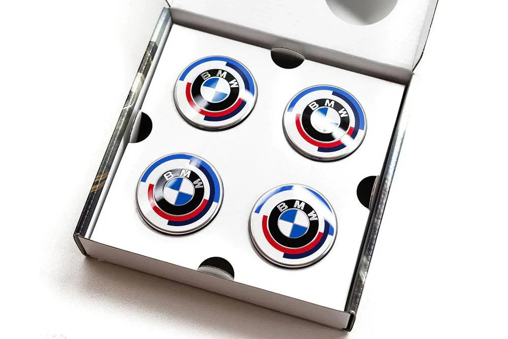 Genuine BMW 50th Anniversary Wheel Centre Cap Set 56mm