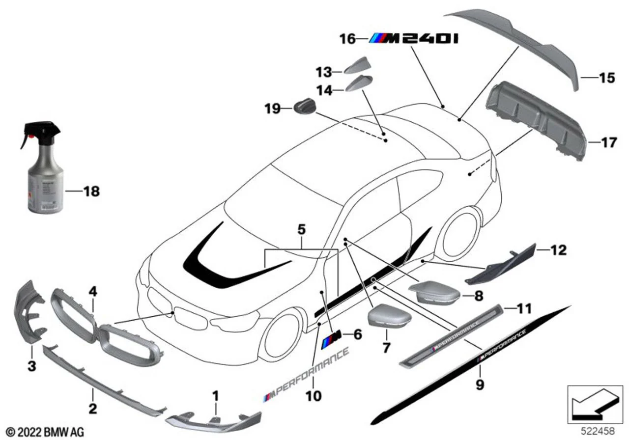 Genuine BMW G42 M Performance Frozen Black Wrapping