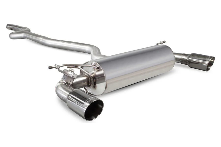 Scorpion Exhaust Non-res Cat-Back System with Elect. valves, Daytona tailpipes for M240i